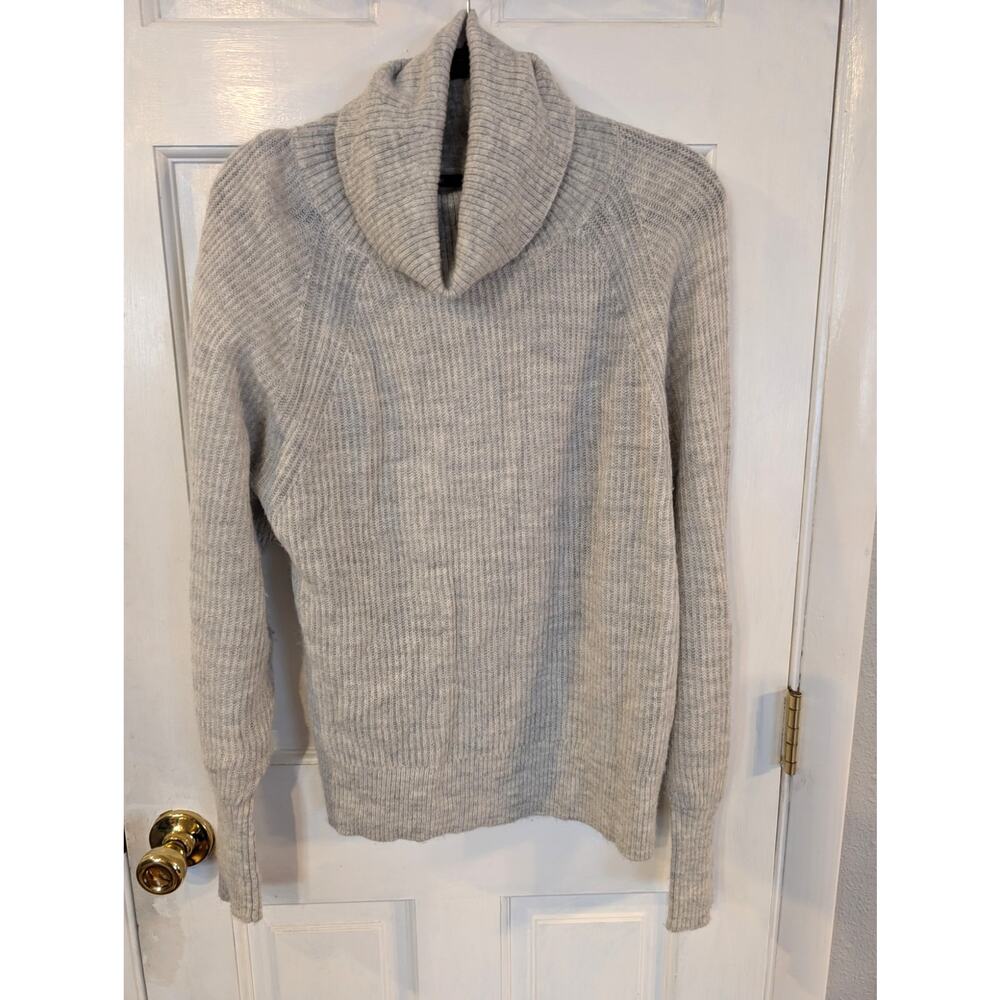 Quince Alpaca Wool Blend Cream Turtleneck Sweater Large